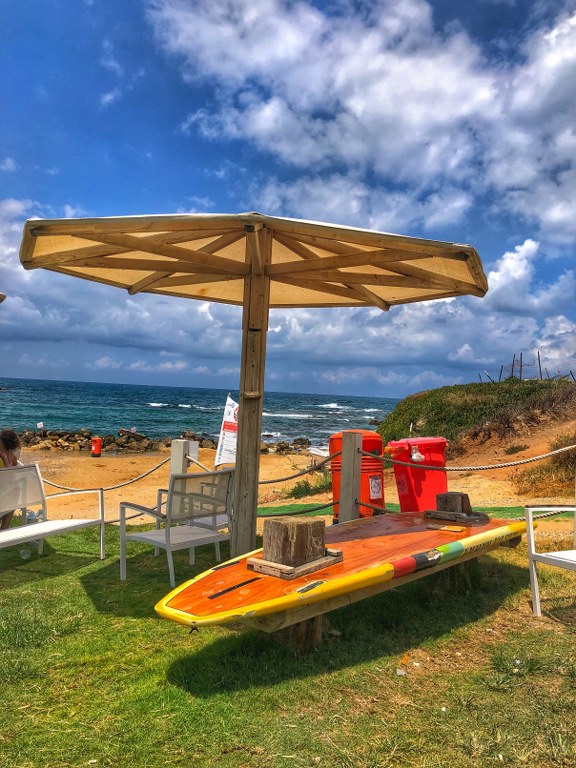 גלשן על החוף